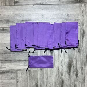 Purple Glasses Drawstring Pouches Set of 10
